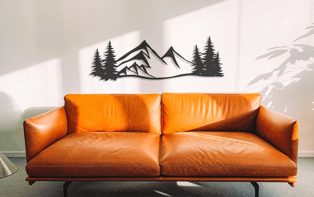 Mountain Wall Art Decor, Forest Wall Decor, Nature and Forest Decorations, Housewarming Gift