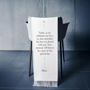 Reserved Wedding Memorial Chair Sign, Personalized Fabric Sign, Wedding Chair Banner In Memory Of Loved Ones, Custom Memorial Wedding Sign