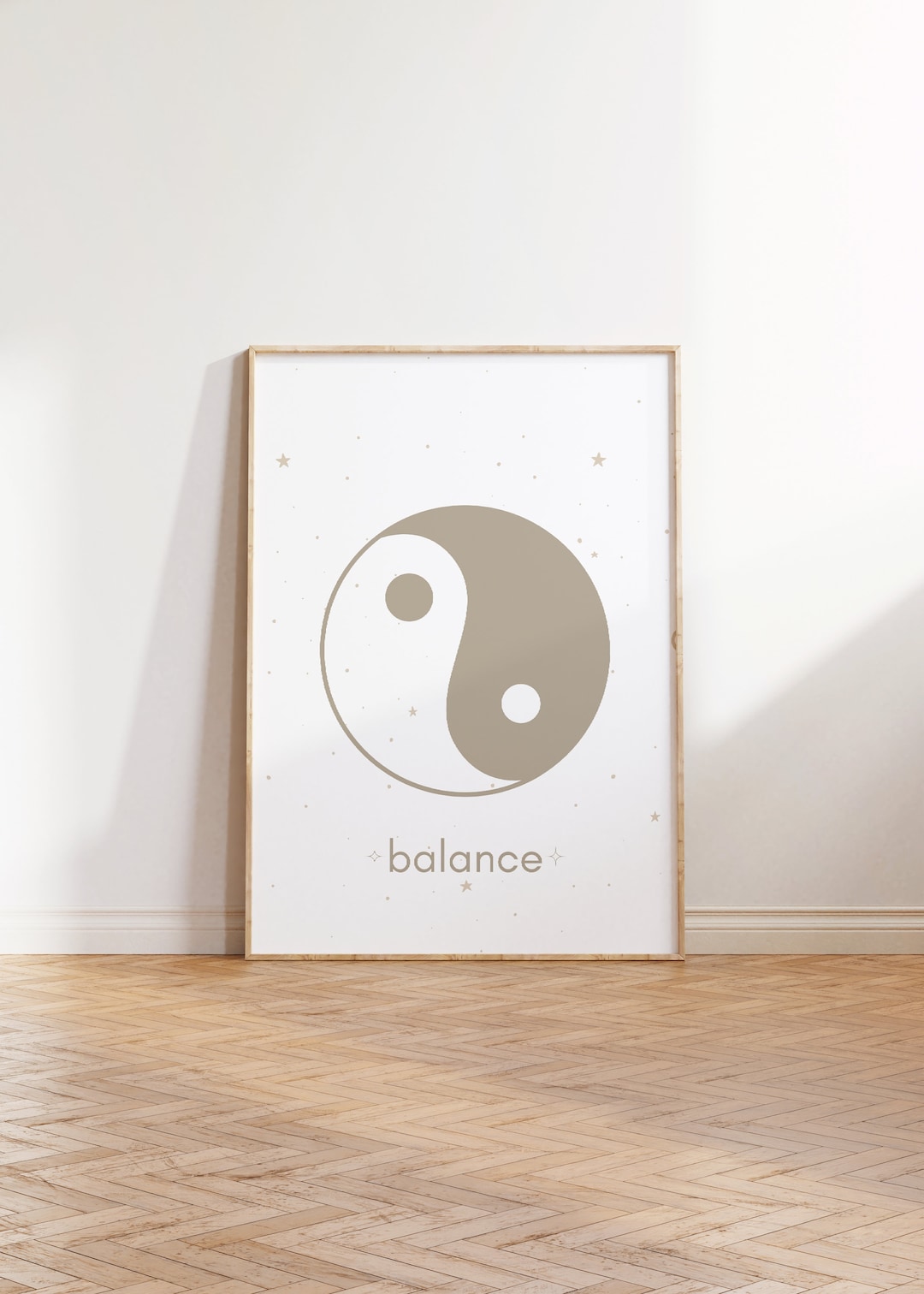 Balance Yin Yang Printable Poster, Spiritual Wall Art, Manifestation