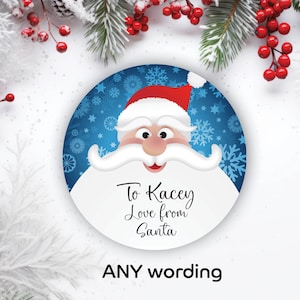 48 x gepersonaliseerde kerstman stickers kerstman cadeauverpakkingslabels 1337