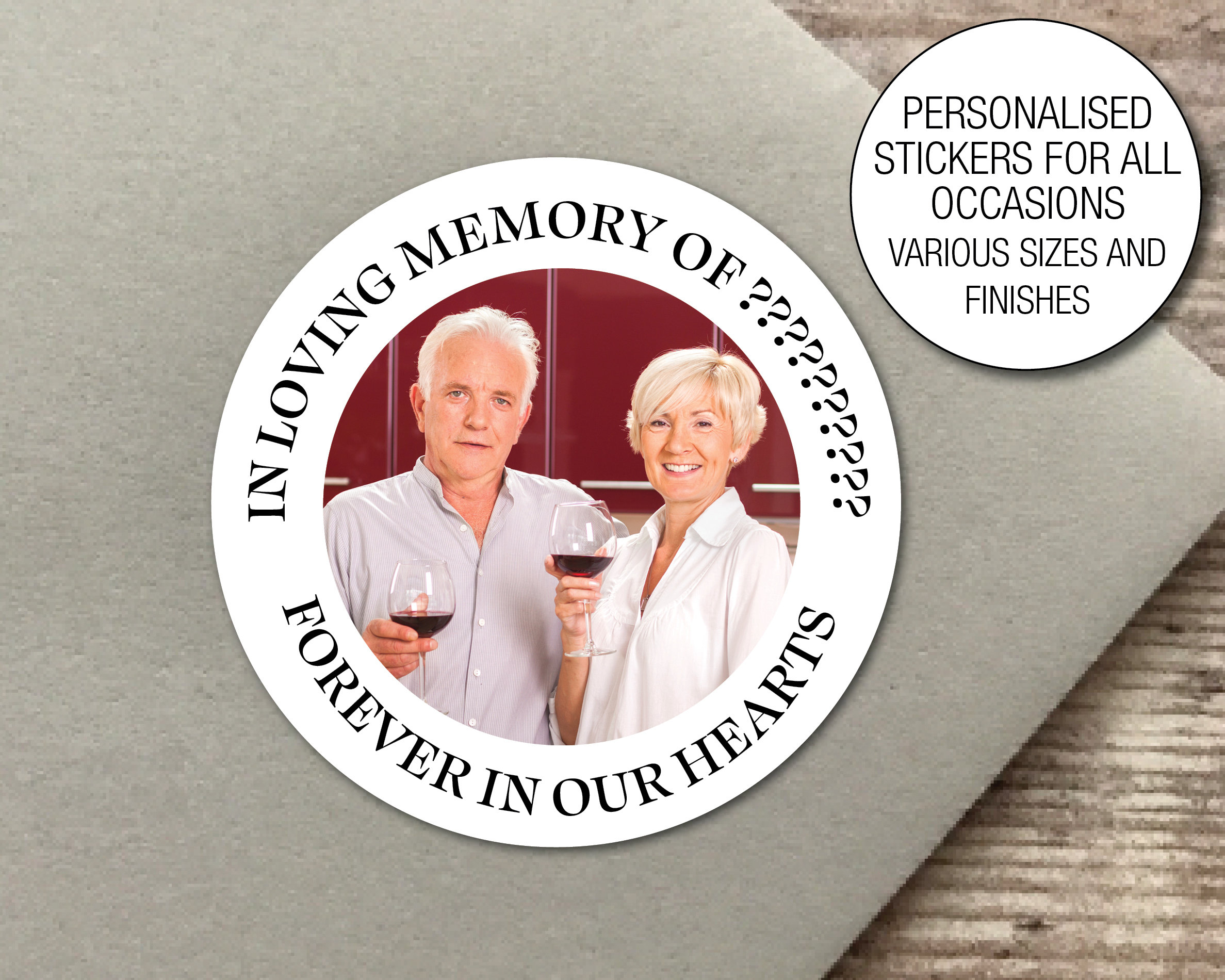 Funeral Sticker Cd R File Personalised Photo Stickers Funeral / Memorial / Remembrance Labels ...