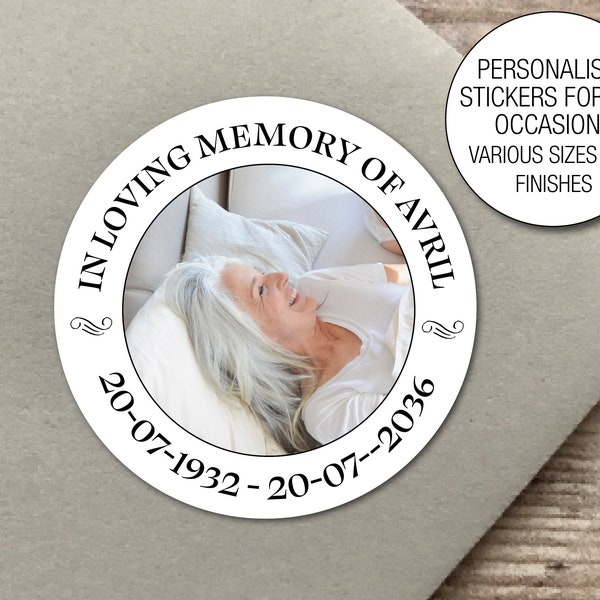 In Loving Memory Of, Funeral Stickers, Memorial Stickers Remembrance labels always in our hearts Bereavement Stickers  945