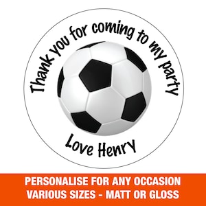 Etiquetas personalizadas para saco de festa de feliz aniversário, futebol, futebol, manchester, obrigado, nome de qualquer idade, menino, menina, brilho ou fosco 012