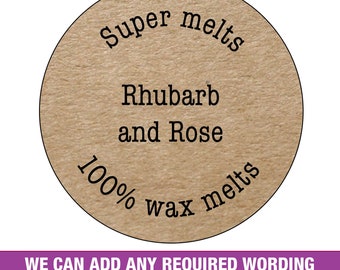 Personalised Small business stickers wax melt sticker label packaging candle labels 100% wax oil Stickers Gloss or Matt Handmade 380