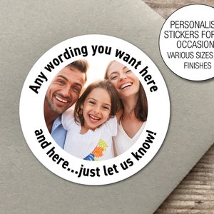 Personaje personalizado Foto Imagen Logotipo Imagen Etiquetas Pegatinas personalizadas Navidad CUALQUIER Imagen Halloween Otoño Fiesta Bolsa Regalo Favor Sellos 778