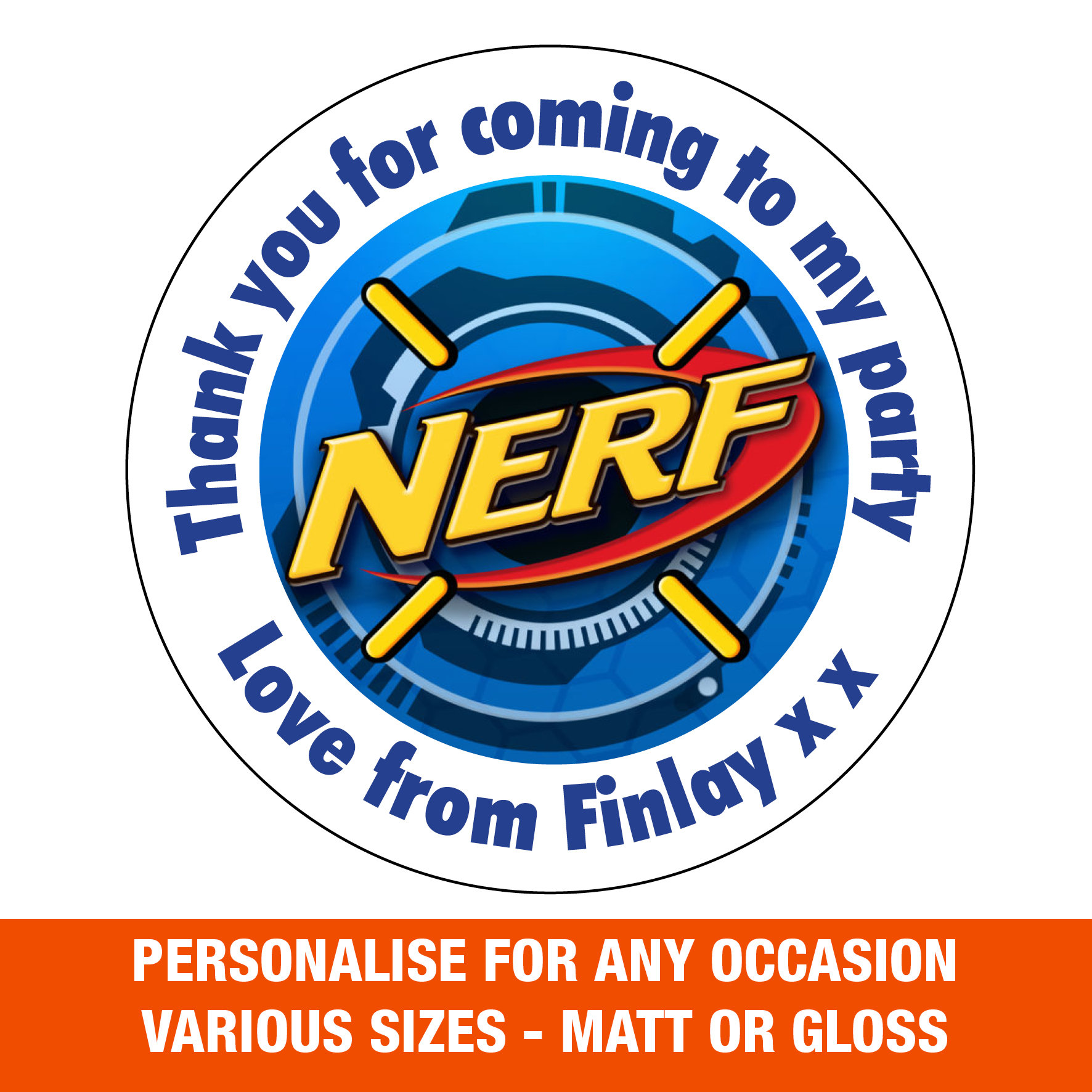 Nerf Classic Logo For Fans Sticker for Sale by AdrianSchaden