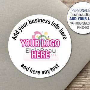 Personalised LOGO Photo Picture image Labels Custom Stickers Small Business Thank You Packaging Gift Favour Branding Seal  416