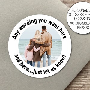 Personalisierte Foto Bild Bild Etiketten Individuelle Aufkleber Weihnachtsgeschenk Aufkleber Weihnachtsparty Secret Santa Party Bag Geschenk Gunst Siegel 778