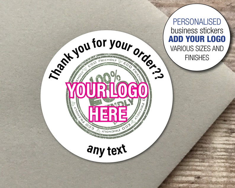 Personalised LOGO Photo Picture Image Labels Custom Stickers Small ...