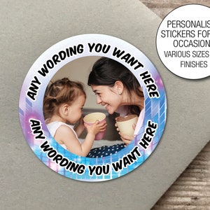 Gepersonaliseerde foto foto afbeelding etiketten aangepaste stickers kinder verjaardagsfeestje uitnodiging dank u partij tas cadeau gunst zeehonden 847