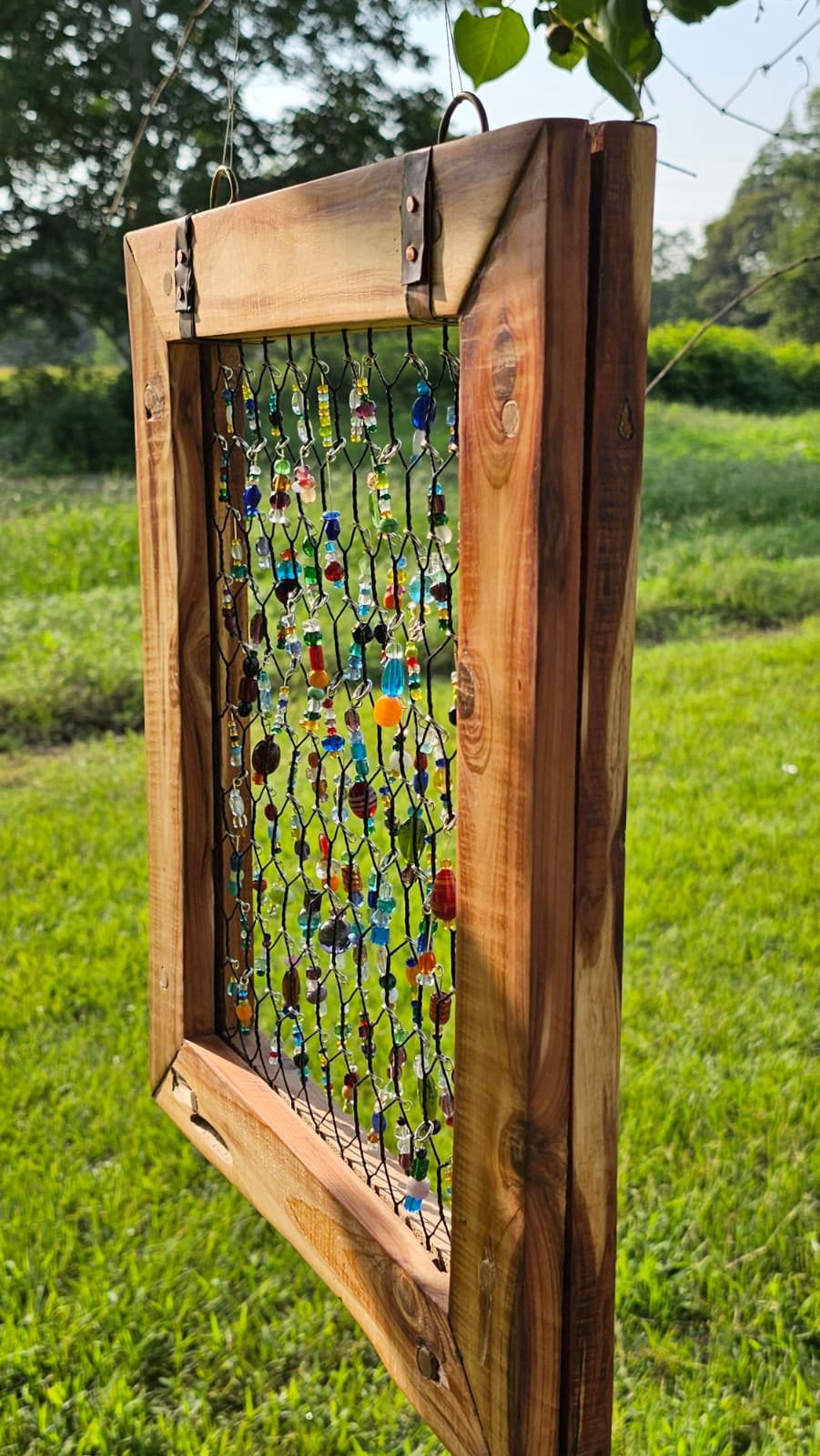 cedar-framed-beaded-chicken-wire-suncatcher-etsy
