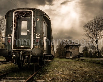 Train wagon, fine art digital file in high resolution. Possibility to print yourself (or have printed) on photo paper, aluminum, wood, copper