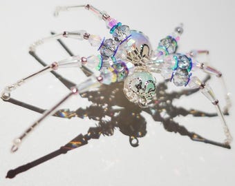 Adorno navideño de araña con cuentas – Decoración navideña artesanal para la buena suerte