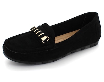 Aarz London Womens Ladies Comfort Casual Office Work Loafer Moccasins Closed Toe Flat Slip-On Shoes Size L8157