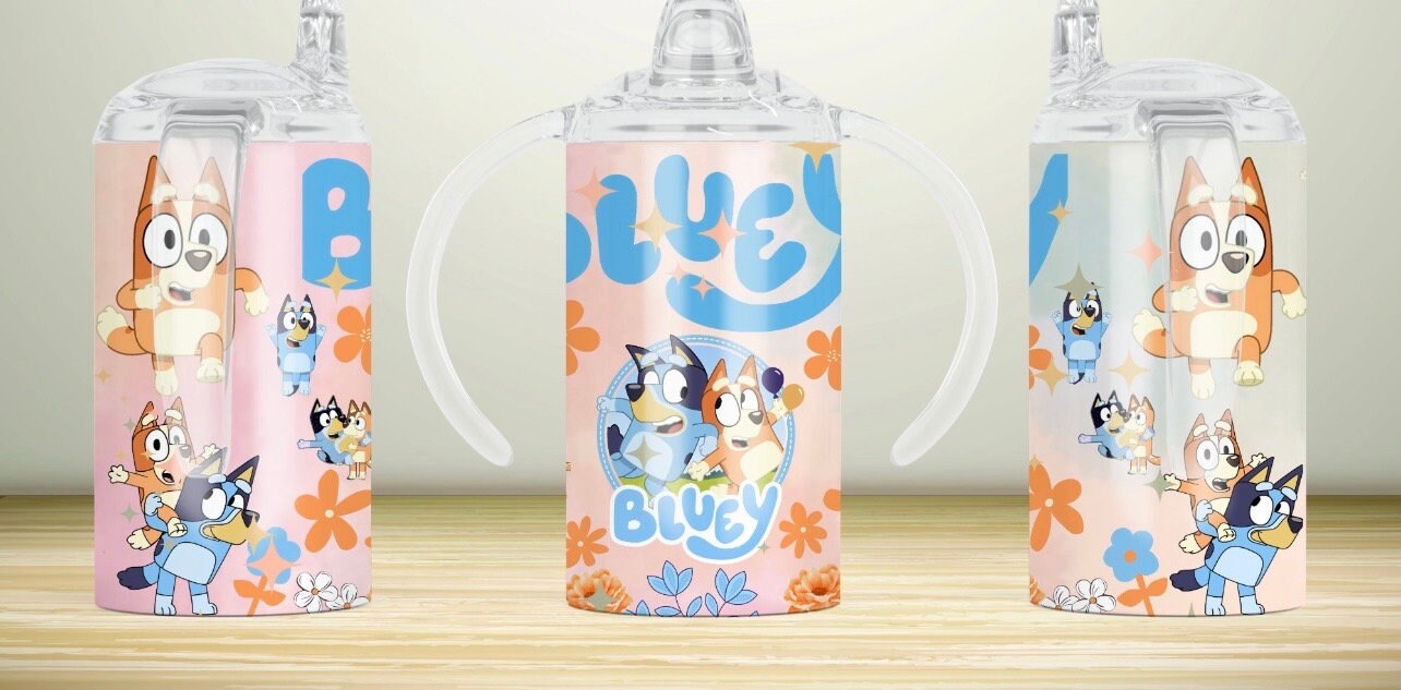 Bluey Baby Toddler Kid Stainless Steel Tumbler Sippy Cup - 12oz