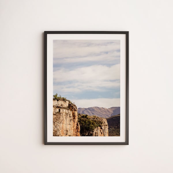 Espagne, impression de photographie d'art, Andalousie, debout au bord de la falaise, photographie de paysage