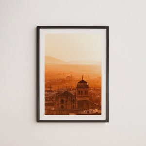 Impression de photographies d'art, coucher de soleil à Granda, Andalousie Espagne Photographies de paysage urbain du sanctuaire de Ntra. Sra. del Perpetuo Socorro Grenade image 1