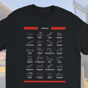Seizoen F1 2026 | Formule 1-T-shirt | F1-fanwear | Racecadeau | Motorsportkleding | Wedstrijdschema