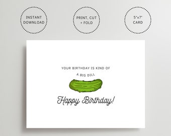 Dill Pickle Birthday Card - Etsy