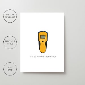 AFDRUKBARE jubileumkaart - afdrukbare kaart - 25e verjaardag - kaart voor hem - Funny Love You Card - direct downloaden
