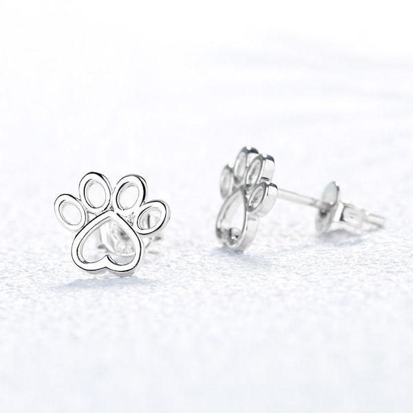 18K Gold  Paw Stud Earrings