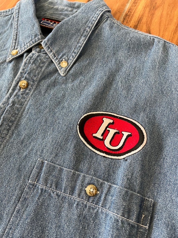 Vintage INDIANA HOOSIERS Denim Shirt - image 1