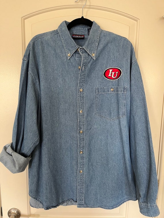 Vintage INDIANA HOOSIERS Denim Shirt - image 4