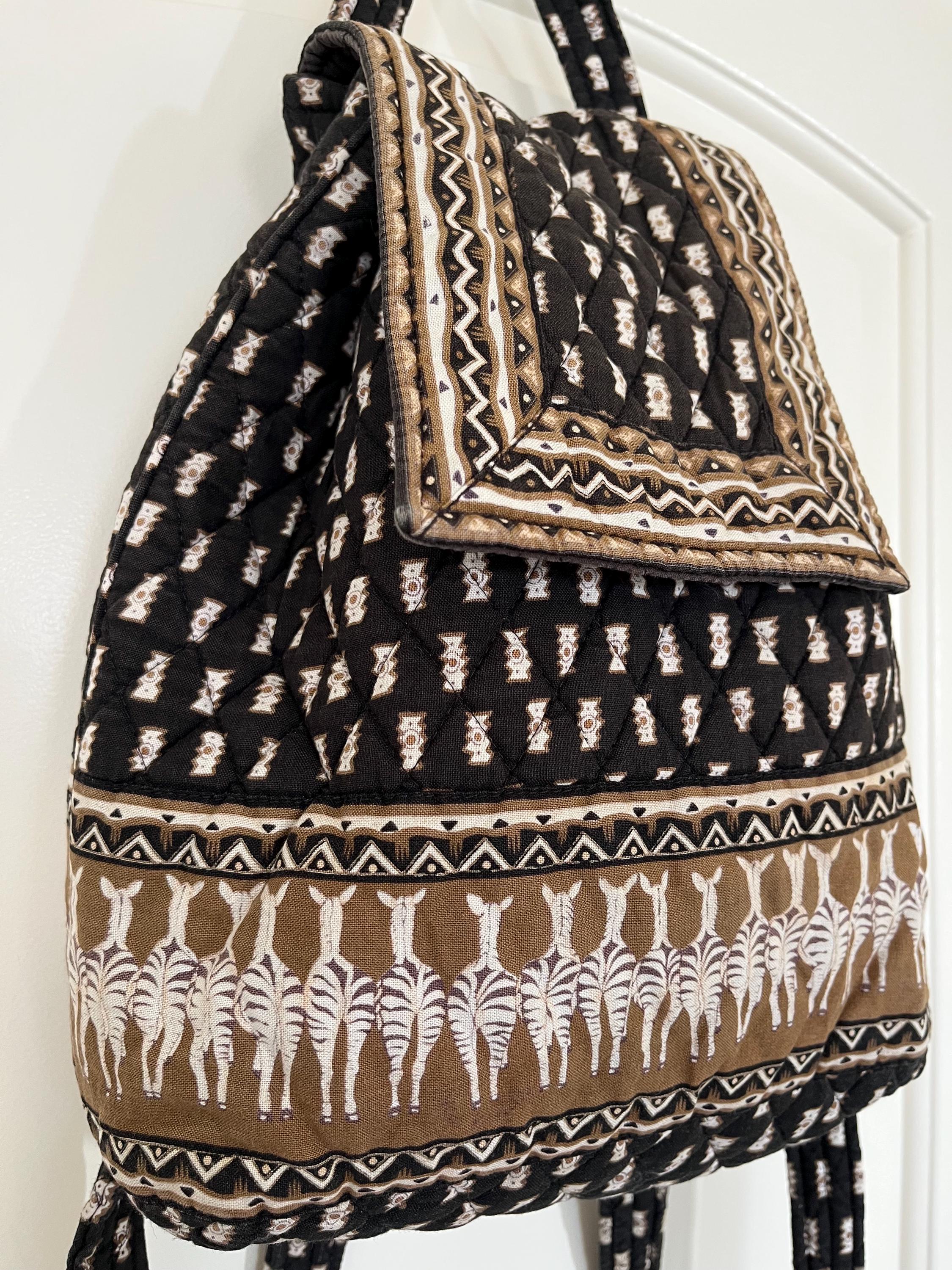 Vintage Vera Bradley Zebra Pattern Backpack - Etsy