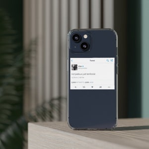 Clear iPhone case with iconic Bryson Tiller twitter tweet