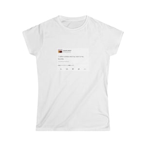 Dames t-shirt met iconische Kanye West twitter tweet