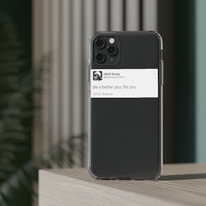Clear iPhone Case with iconic ASAP Rocky twitter tweet on it