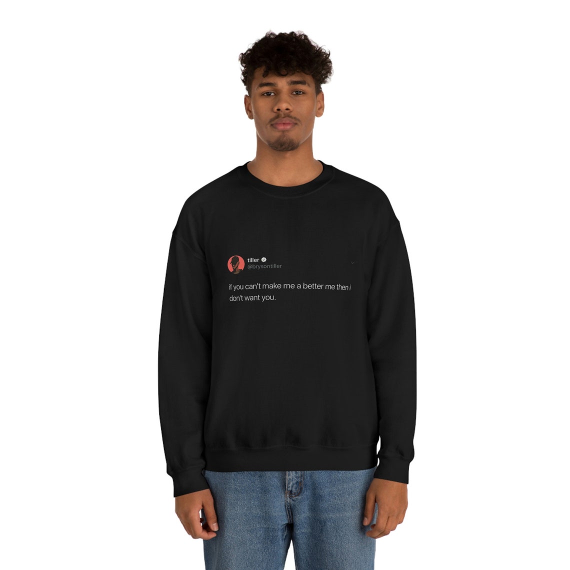 Unisex Sweatshirt With Iconic Bryson Tiller Twitter Tweet - Etsy
