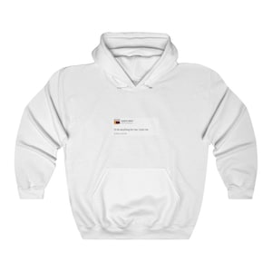 Uniseks hoodie met iconische Kanye West-twittertweet