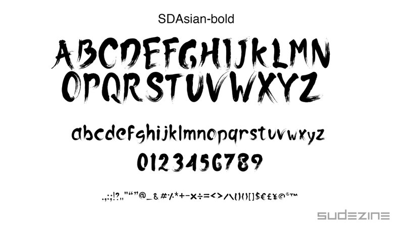 SDAsian-Asian font, 2 family fonts, Brush font, Calligraphy, Logo Font, Instant Digital Download image 7