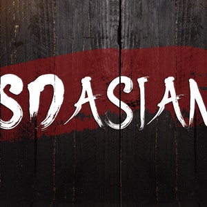 Fonte SDAsian-Asian, 2 fontes de família, fonte Brush, caligrafia, fonte de logotipo, | Download Digital Instantâneo
