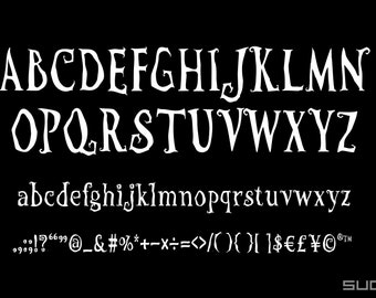 SDForTimBurton -  Gothic Font, Fairy tale Font,  Cinematic Font, Web, Procreate Font | Instant Digital Download