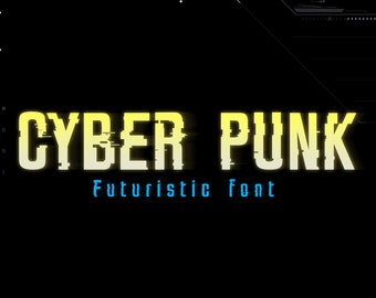 Glitch Effect Cyber Font: SDGlitch TTF/OTF (Digital Download)