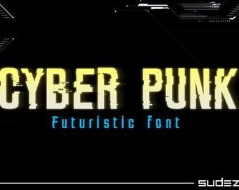 Cybergame - Cyberpunk, Tech, Y2K font