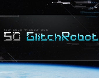 SDGlitchRobot-- Futuristic Science Font - Cyber Font, Robotic Font, Hacker Font,  | Instant Digital Download