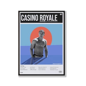 VINTAGE INSPIRED Movie Print, Retro Bond 007 Poster, Midcentury Modern, Retro TV Show Poster, Minimal Movie Art, Best Movies of All Time