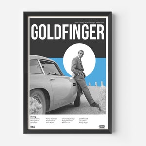 VINTAGE INSPIRED Movie Print, Bond Retro Poster, Midcentury Modern, Retro TV Show Poster, Minimal Movie Art, Best Movies of All Time, Art