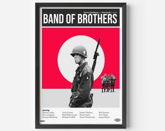 Impressão de programa de TV com inspiração vintage: pôster de filme retrô, arte minimalista