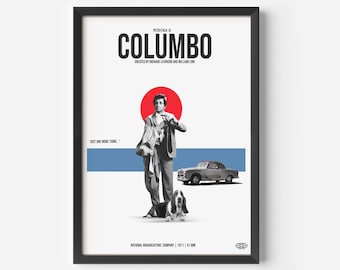 Retro Columbo TV Show Print, Minimalist Movie Poster (Digital Download)