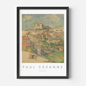 Paul Cezanne, Gardanne, Mid-Century Art Poster, Famous Painting, Famous Artist Wall Decor, Museum Wall Art, Exhibition Art
