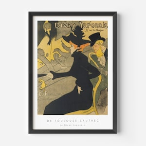 Retro Art, Le Divan Japonais, MidCentury Art Poster, Famous Painting, Famous Artist Wall Decor, Museum Wall Art, Exhibition Art