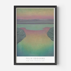 Félix Vallotton, High Tide in Evening, MidCentury Art Poster, Famous Painting, Famous Artist Wall Decor, Museum Wall Art, Exhibition Art
