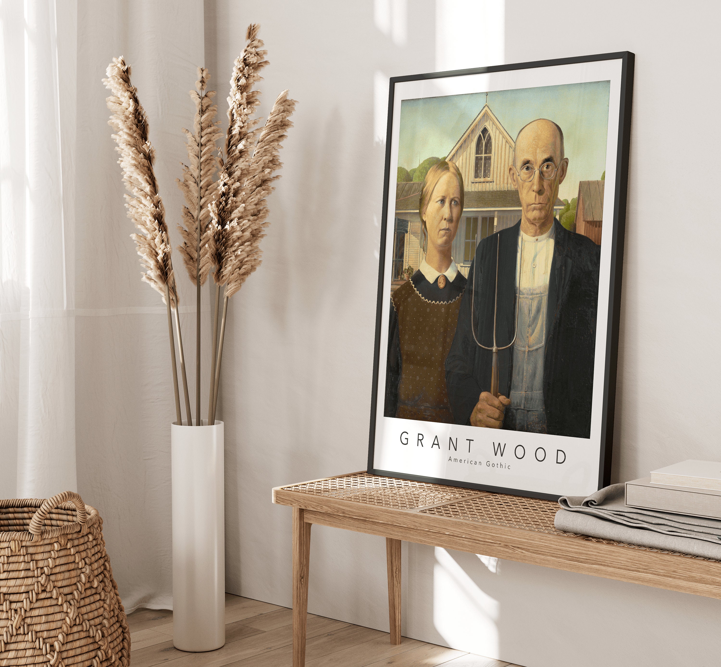 American Gothic Print, Grant Wood Painting, Museum Wall Art - Etsy