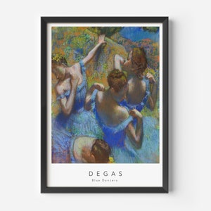 Edgar Degas, Blue Dancers, Mid-Century Art Poster, Famous Painting, Famous Artist Wall Decor, Museum Wall Art, Exhibition Art