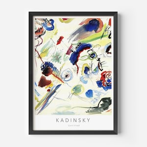 Wassily Kandinsky, Untitled, MidCentury Art Poster, Famous Painting, Famous Artist Wall Decor, Museum Wall Art, Exhibition Art