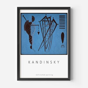 Wassily Kandinsky, Unfinished, MidCentury Art Poster, Famous Painting, Famous Artist Wall Decor, Museum Wall Art, Exhibition Art